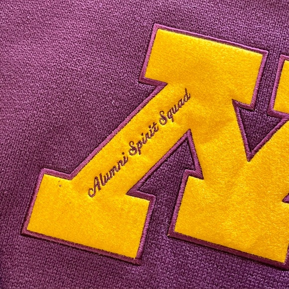 Vintage Minnesota Gophers Alumni Spirit Squad Letterman Varsity Patch Sweater - Picture 4 of 14
